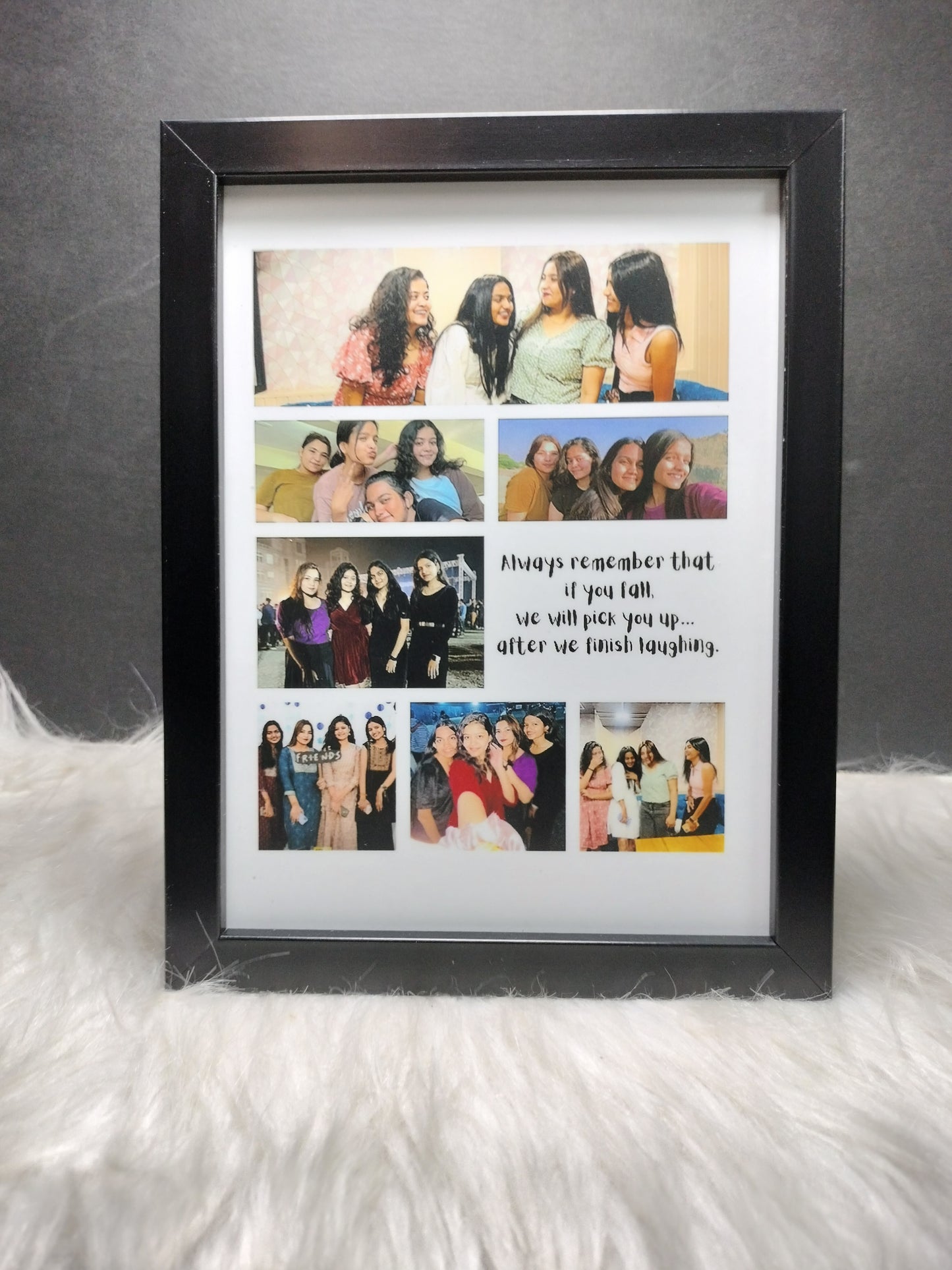 customized photo frame with message/quote