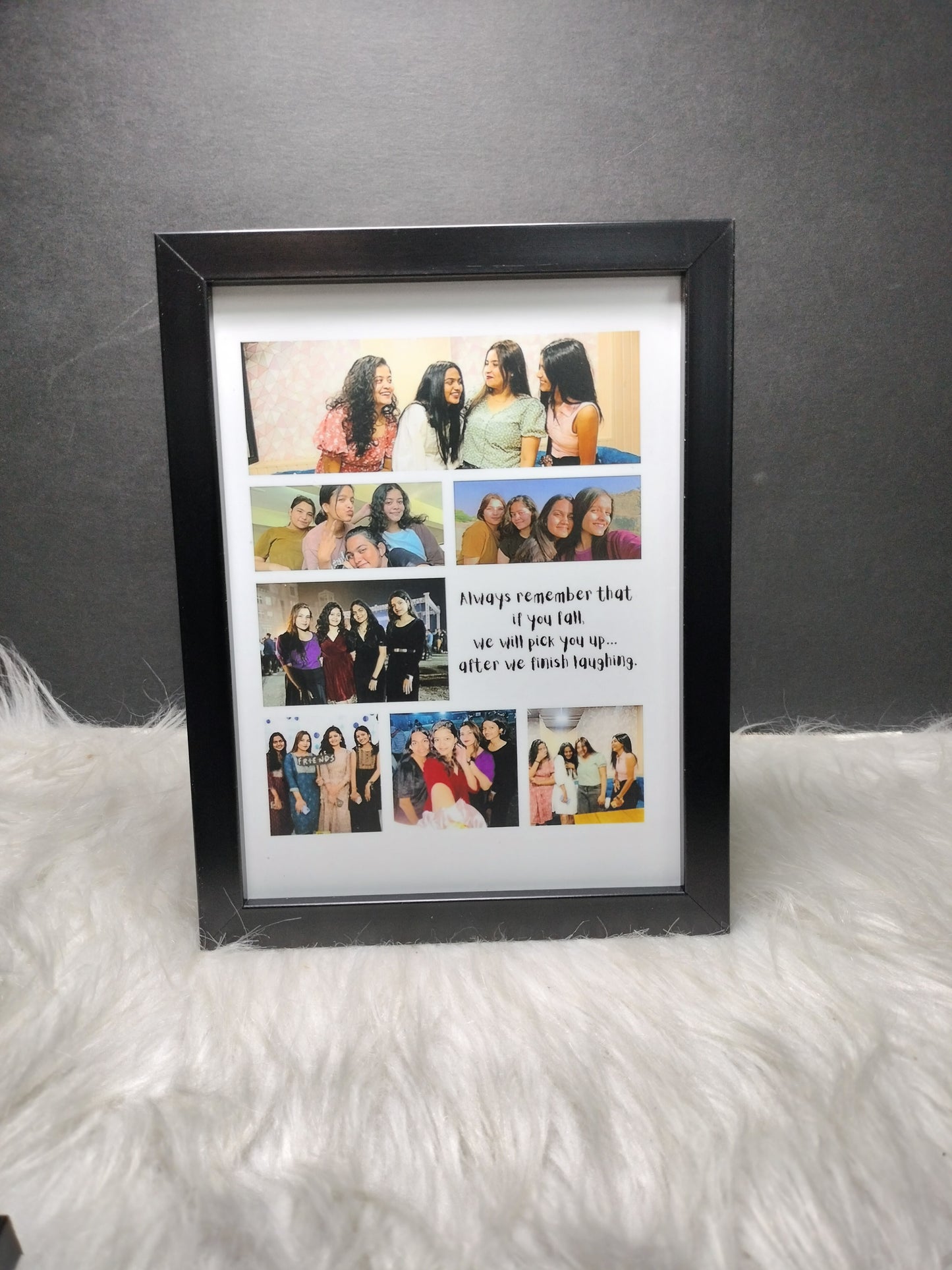 customized photo frame with message/quote