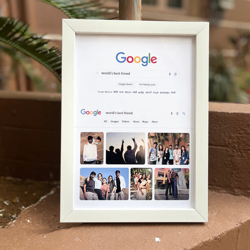 customized photo frame with google theme (google frame) 6x8 inch