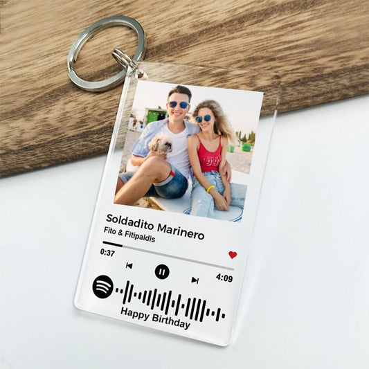 Customised Spotify Keychain With Photo (Transparent Keychain)